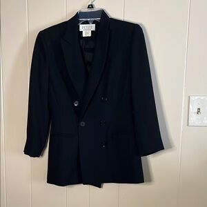 Petite Sophisticate Black Blazer Classic Professional Style